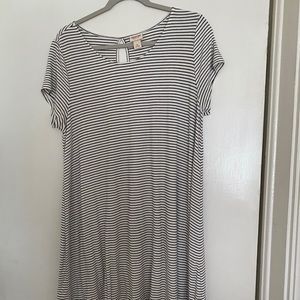 Soft striped T-shirt dress